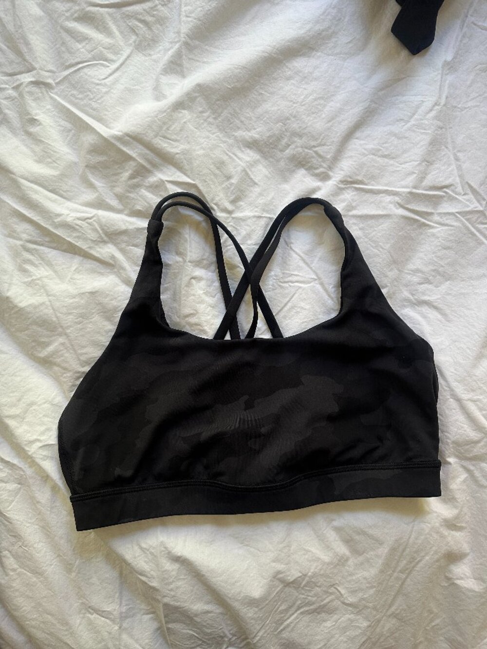 lululemon Black Sports Bra Camo
